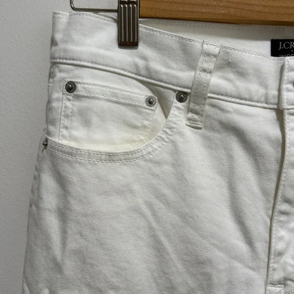 J. Crew Women’s Wide Leg Crop White Jeans Size 29 Flawed NWT - Picture 4 of 9